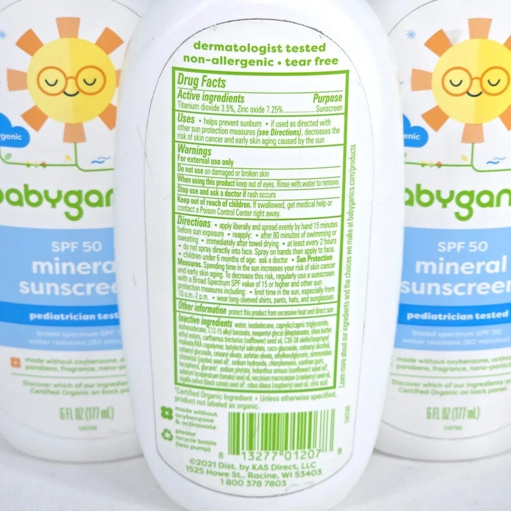 3 Pack Babyganics Mineral Sunscreen Spray SPF 50 Fresh Exp 09/28 Shelf Pull NOS